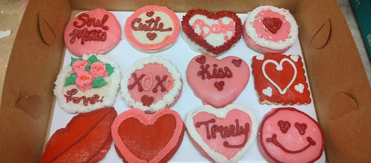 1dz Valentines Day Decorated Sugar Cookies