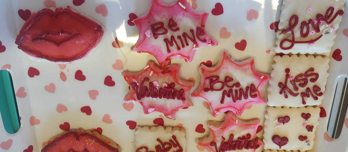 1dz Valentines Day Decorated Sugar Cookies