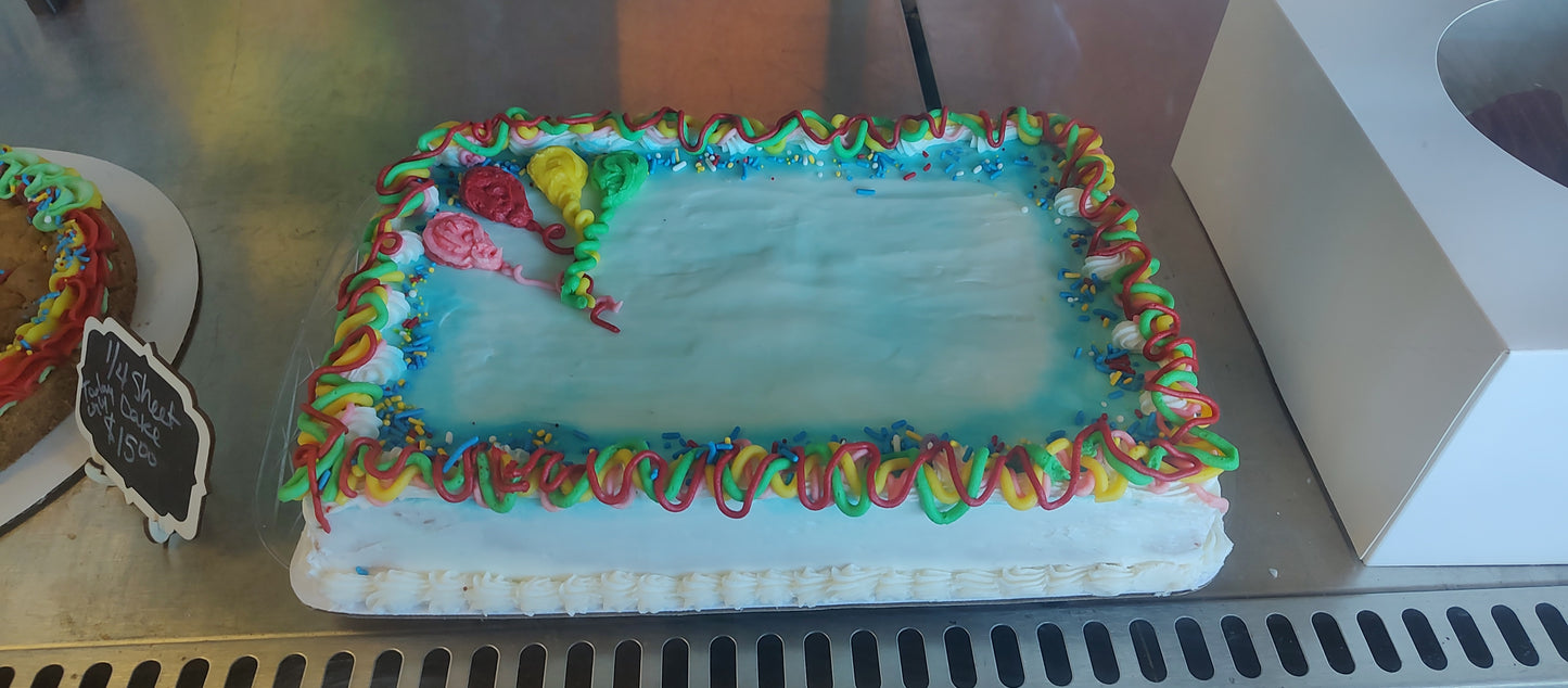 Decorated Cake 1/4 sheet Or 8'Rd Serves 10-24